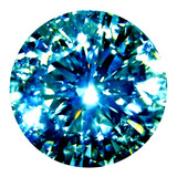 Brilhante Russo Cor Blue Tyffani Diamond De 8 Mm C/ 3.2 Cts