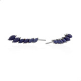 Brinco Ear Cuff Lapis Lazuli Natural Prata 925 Fp - 21046808