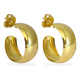 Brinco Feminino Argola Grossa Banhado Ouro 18k Antialérgico