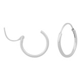Brinco Feminino Masculino Argola Prata 925 16mm Unissex