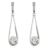Brinco Longo Aço Cirúrgico Feminino Antialérgico Colorido Cor Cristal