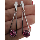 Brinco Longo Aço Cirúrgico Feminino Antialérgico Colorido Cor Rosa