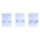 Brinco Masculino 8mm 10mm 12mm Kit 3 Pares Brilho Luxo