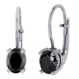 Brinco Trava De Prata 925 Black Onix Oval - Exclusivo - Compre Joias Direto Da Fábrica E Economize Dinheiro