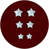 Brinco Tres Furos De Prata 925 - Zircônia Estrela 6, 5 E 4mm