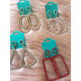  Brincos Max Strass 10 Pares Revenda Atacado!!!