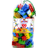Brinquedo 100 Peças Grande Colorida Crianças Presente Lego