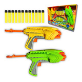 Brinquedo 2 Arminha Lança Dardo Pistola 12 Dardo Tipo Nerf