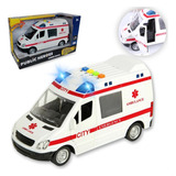 Brinquedo Ambulância Resgate Branco C/ Luz