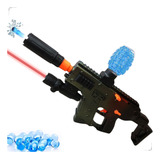 Brinquedo Arma Tiro Gel Com Mira E Alvo Laser Brincar Atirar