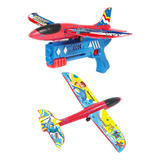 Brinquedo Avião Jato Com Lançador Planador Aeromodelo 