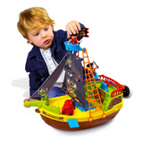 Brinquedo Barco Pirata Navio Infantil Aventura