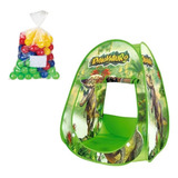 Brinquedo Barraca Cabana Dinossauro C/ 50 Bolinhas - Dm Toys