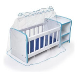 Brinquedo Berço Boneca Infantil 58cm Reborn /cores Azul Rosa