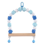 Brinquedo Bird Swing Toy, Poleiro Suspenso De Madeira Com Si