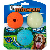 Brinquedo Cachorro Chuckit Fetch Medley Pack 3 Bolas Médio