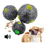 Brinquedo Cães Bola Pequena Porta Petisco Emite Som 7 Cm