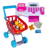 Brinquedo Caixa Registradora Infantil C Som Carrinho Compras