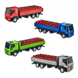 Brinquedo Caminhão De Bebidas Iveco Com Acessórios