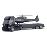Brinquedo Caminhão Helicóptero Transporte Aéreo Blindado