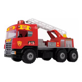 Brinquedo Caminhão Super Bombeiro C/ Som E Luz Resgate