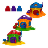 Brinquedo Casinha Cor Vibrante Encaixe Infantil Criatividade