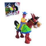 Brinquedo Cavalo Animal Musical Anda Faz Som Luz Trota Cores