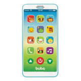 Brinquedo Celular Infantil - Baby Phone Azul - Marca Buba