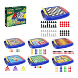 Brinquedo Clássico Jogo De Mesa Tabuleiro 8 Em 1 - Zb737