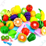 Brinquedo Comidinha Cozinha Cortar Frutas Legume Velcr 24pçs