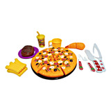 Brinquedo Comidinha Pizza Velcro Fast Food
