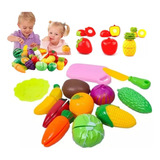 Brinquedo Cortar Frutas E Legumes Velcro