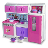 Brinquedo Cozinha Infantil Armario Utensílos Geladeira Fogao