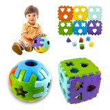 Brinquedo Cubo Bola Desmontável C/ Pecinhas Encaixar Educati