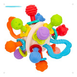 Brinquedo De Bebe Mordedor Sensorial Silicone Chocalho Buba
