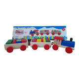 Brinquedo Didático Pedagógico Madeira Montessori Trem