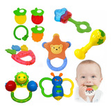 Brinquedo Educacional Infantil Bebê Kit Chocalho Mordedor