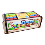 Brinquedo Educativo Bloco D Montar Torre Inteligente Madeira
