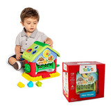 Brinquedo Educativo Casinha C/ Blocos Mini House - Calesita Cor Colorido