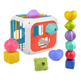 Brinquedo Educativo Cubo Didático 2 Em 1 Para Bebês