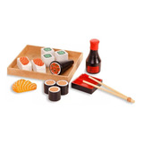 Brinquedo Educativo Kit Sushi De Madeira Comidinhas New Art