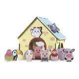 Brinquedo Educativo Passa Figuras Animais Da Fazendinha 3d Quantidade De Peças 20