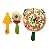 Brinquedo Educativo Pizza Comidinhas Cozinha Madeira Newart