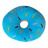 Brinquedo Estrela De Pelúcia Médio Para Cães Pet Premium Cor Colorido Desenho Donuts Azul