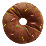 Brinquedo Estrela De Pelúcia Médio Para Cães Pet Premium Cor Colorido Desenho Donuts Marrom