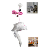 Brinquedo Gato Suspenso Pendurar Na Porta Com Elástico Rato