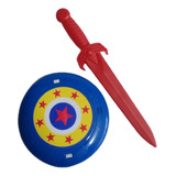 Brinquedo Heroi Escudo Capitão América + Espada Fantasia