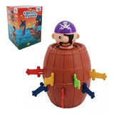 Brinquedo Infantil Jogo Barril Pula Pirata Medio 16 Espadas 