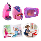 Brinquedo Infantil Kit Cafeteira + Micro-ondas