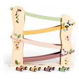 Brinquedo Infantil Torre De Carros Pista Madeira Boho Chic